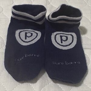 Pure Barre Dark Blue and White Socks